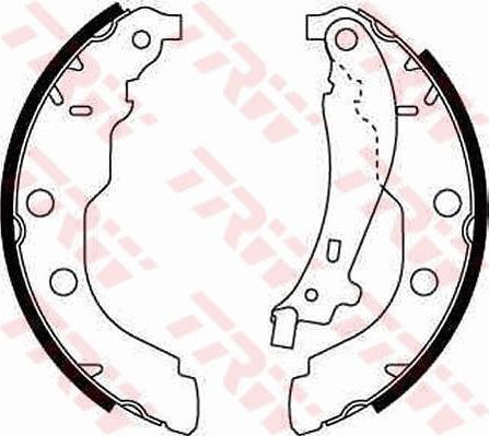 TRW GS8617 - Комплект тормозных колодок, барабанные parts5.com