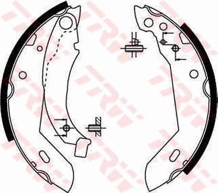 TRW GS8158 - Комплект тормозных колодок, барабанные parts5.com