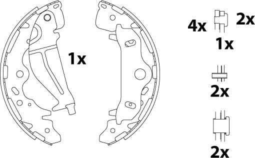 TRW GS8820 - Комплект тормозных колодок, барабанные parts5.com