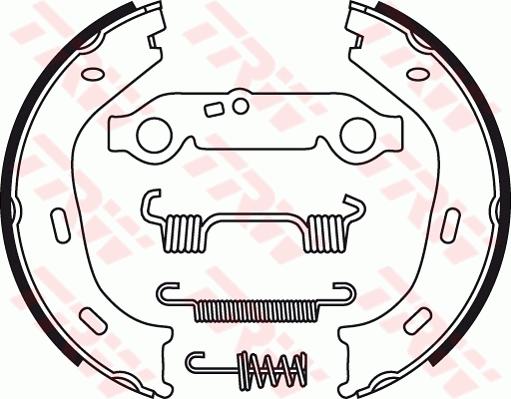 TRW GS8218 - Комплект тормозов, ручник, парковка parts5.com