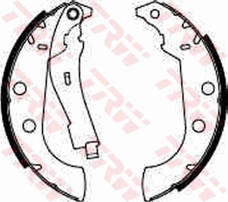 TRW GS8272 - Комплект тормозных колодок, барабанные parts5.com