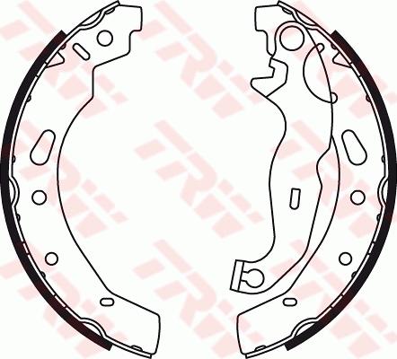 TRW GS8787 - Комплект тормозных колодок, барабанные parts5.com