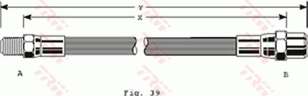 TRW PHB198 - Тормозной шланг parts5.com