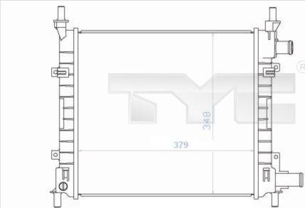 TYC 710-0043 - Радиатор, охлаждение двигателя parts5.com