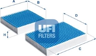 UFI 34.164.00 - Фильтр воздуха в салоне parts5.com