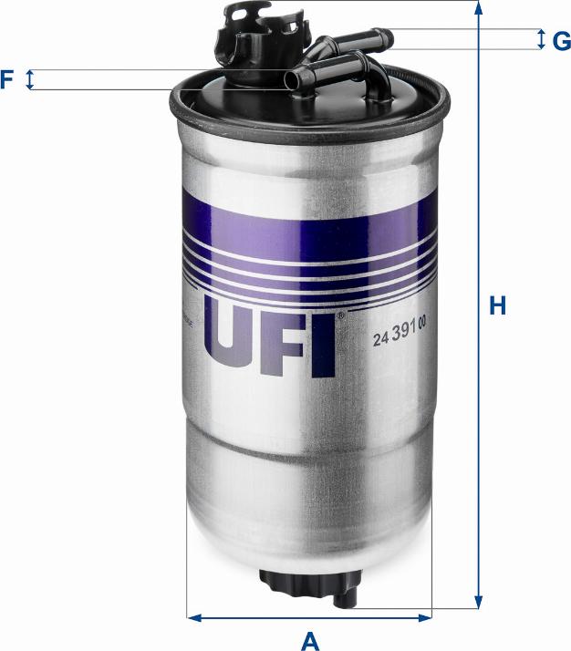 UFI 24.391.00 - Топливный фильтр parts5.com