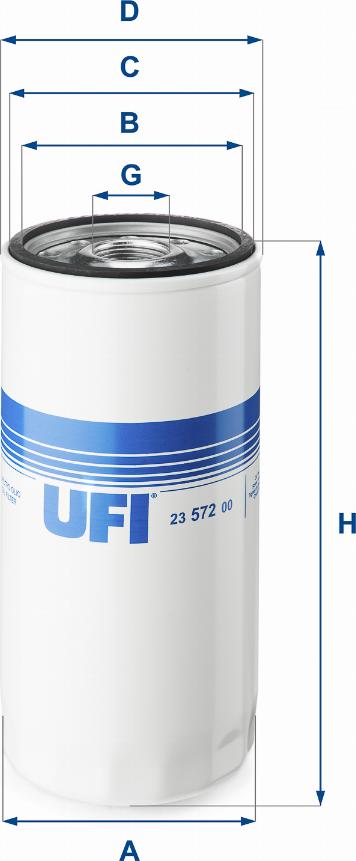 UFI 23.572.00 - Масляный фильтр parts5.com