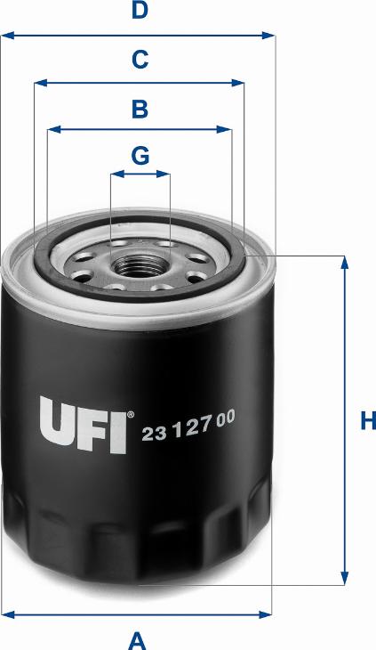 UFI 23.127.00 - Масляный фильтр parts5.com