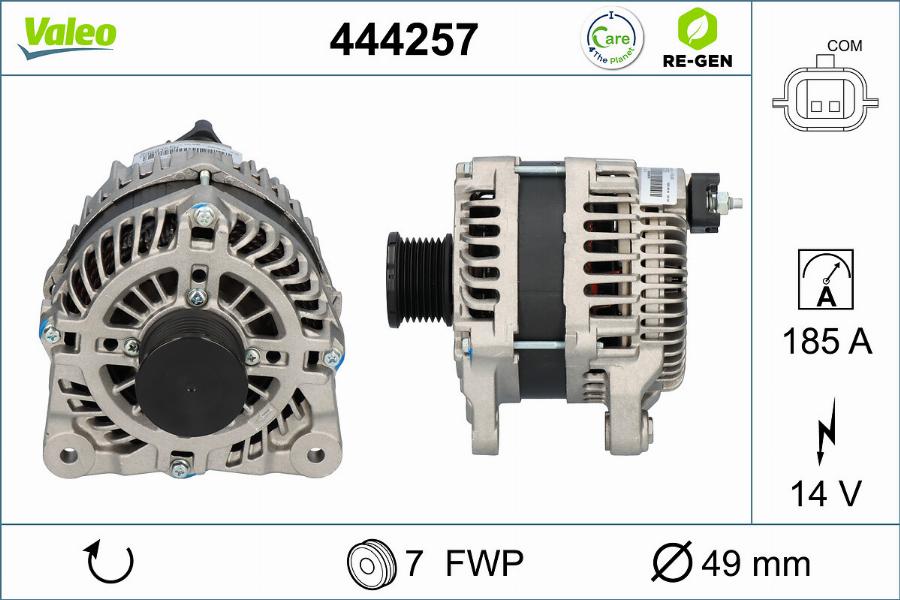 Valeo 444257 - Генератор parts5.com