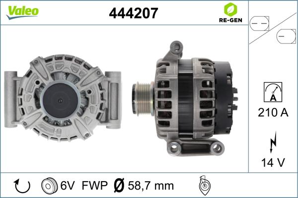 Valeo 444207 - Генератор parts5.com