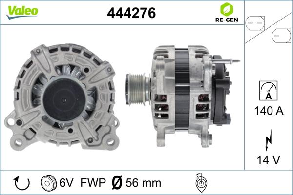 Valeo 444276 - Генератор parts5.com