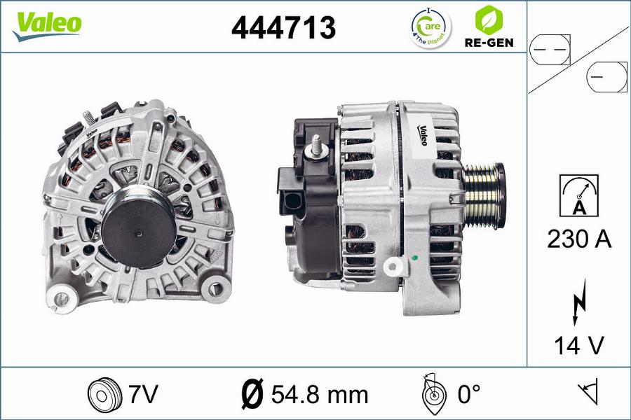 Valeo 444713 - Генератор parts5.com