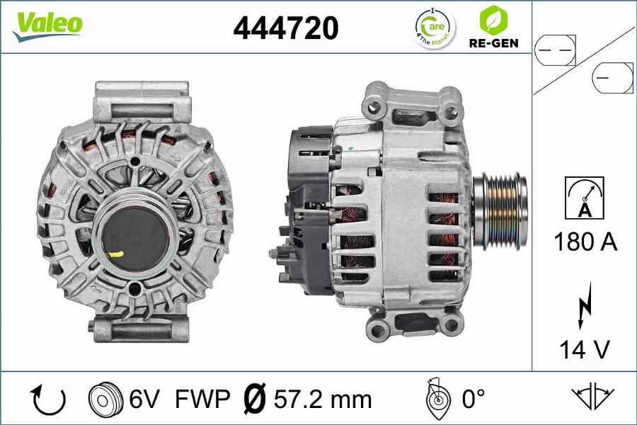 Valeo 444720 - Генератор parts5.com