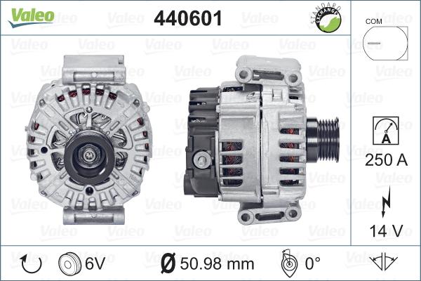 Valeo 440601 - Генератор parts5.com