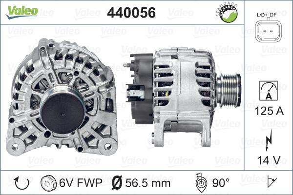 Valeo 440056 - Генератор parts5.com