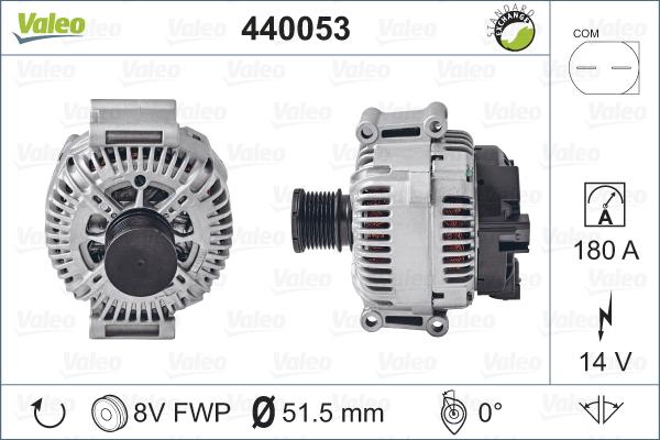 Valeo 440053 - Генератор parts5.com