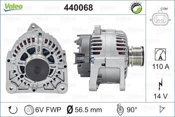 Valeo 440068 - Генератор parts5.com