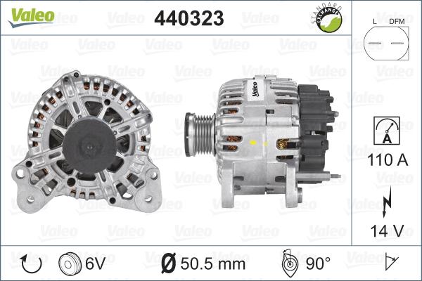 Valeo 440323 - Генератор parts5.com