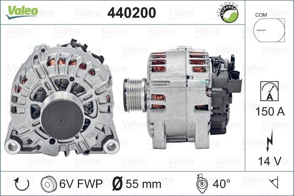 Valeo 440200 - Генератор parts5.com