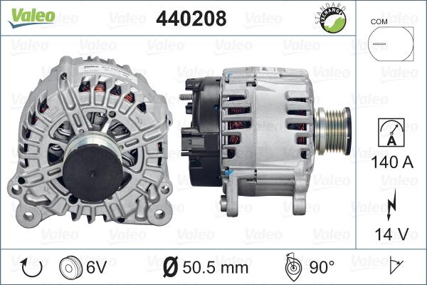 Valeo 440208 - Генератор parts5.com