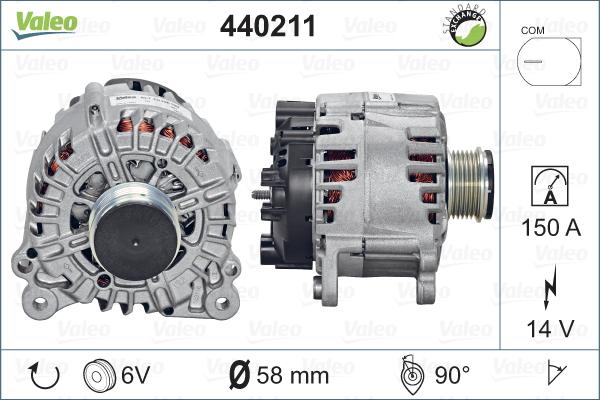 Valeo 440211 - Генератор parts5.com