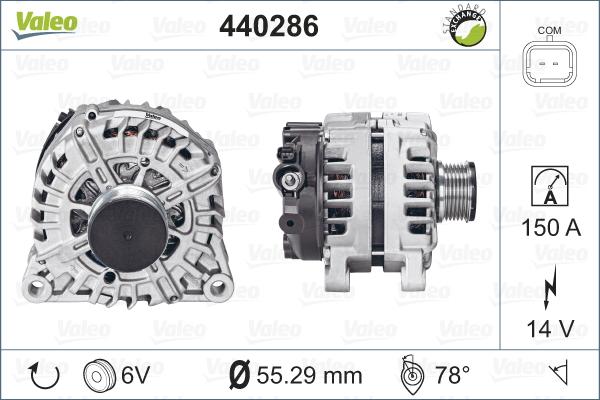 Valeo 440286 - Alternador parts5.com