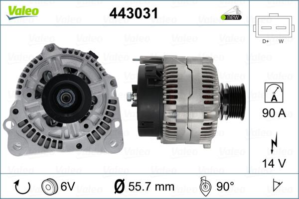 Valeo 443031 - Генератор parts5.com