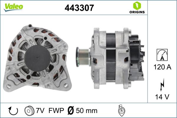 Valeo 443307 - Alternator parts5.com