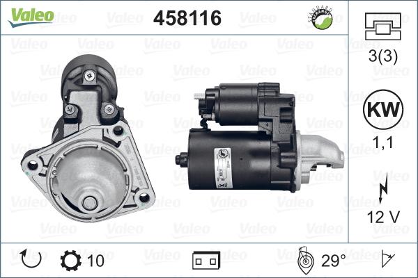 Valeo 458116 - Стартер parts5.com