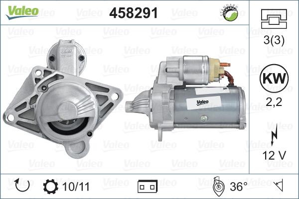 Valeo 458291 - Стартер parts5.com