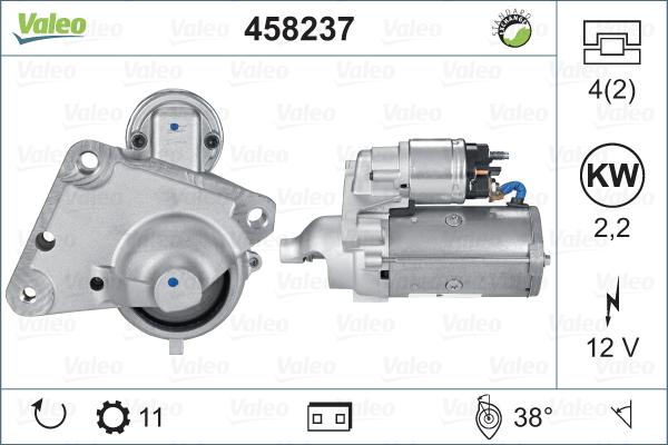 Valeo 458237 - Стартер parts5.com