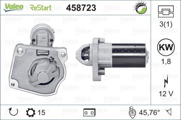 Valeo 458723 - Стартер parts5.com