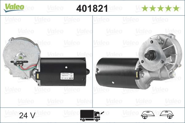 Valeo 401821 - Двигатель стеклоочистителя parts5.com