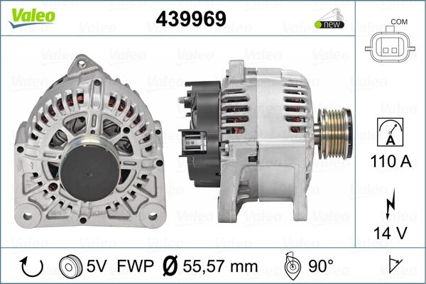 Valeo 439969 - Генератор parts5.com