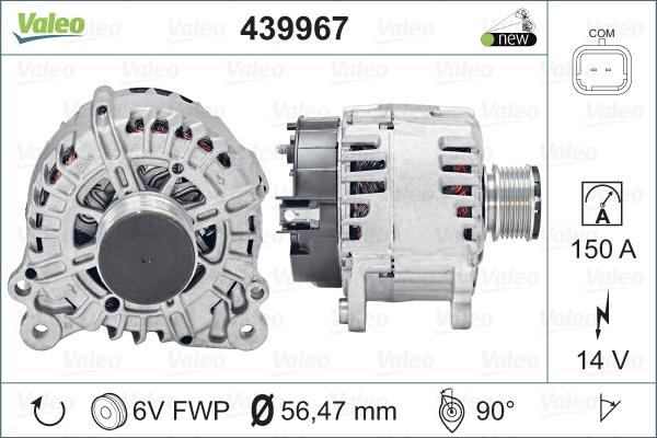 Valeo 439967 - Генератор parts5.com