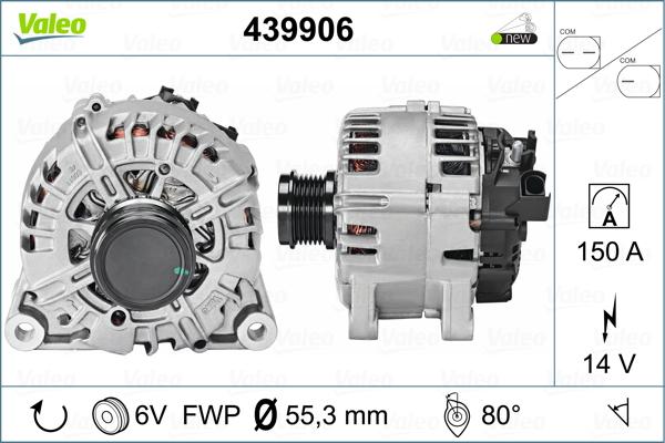 Valeo 439906 - Генератор parts5.com