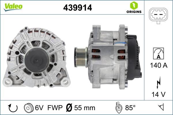 Valeo 439914 - Генератор parts5.com