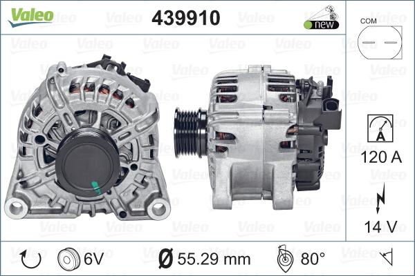 Valeo 439910 - Генератор parts5.com