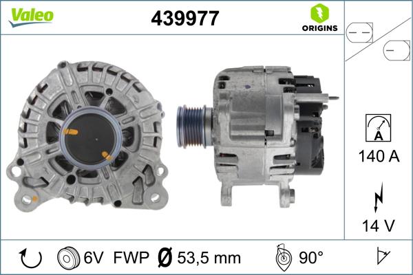 Valeo 439977 - Генератор parts5.com