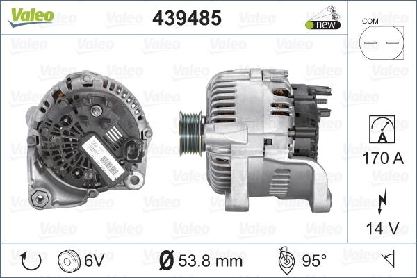 Valeo 439485 - Генератор parts5.com