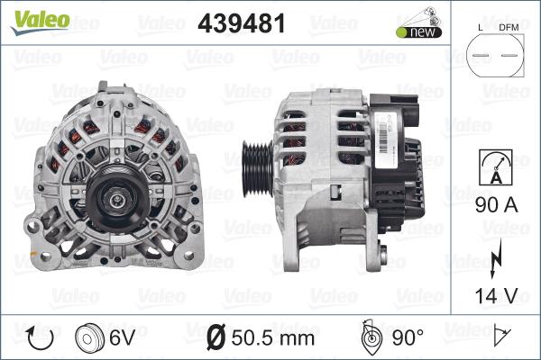 Valeo 439481 - Генератор parts5.com