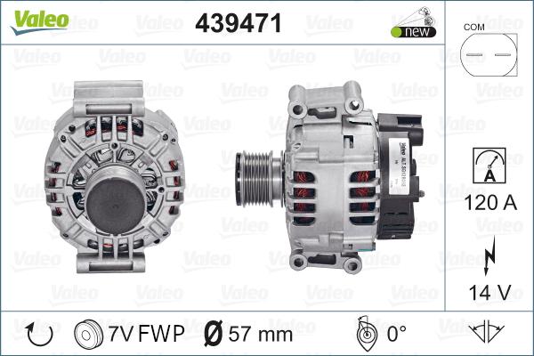 Valeo 439471 - Alternador parts5.com