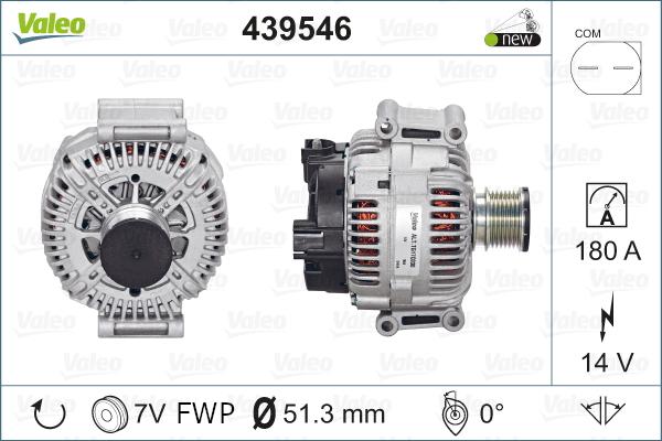 Valeo 439546 - Генератор parts5.com