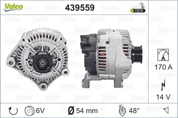 Valeo 439559 - Генератор parts5.com