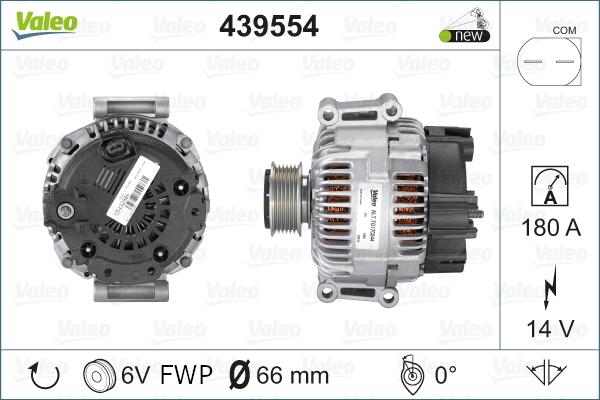 Valeo 439554 - Генератор parts5.com