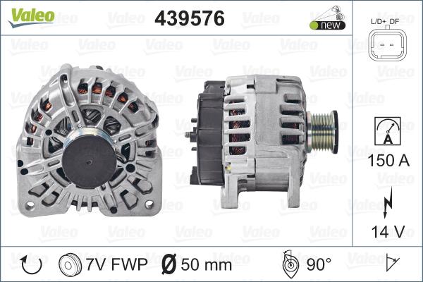 Valeo 439576 - Генератор parts5.com