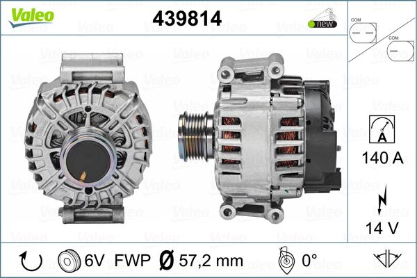 Valeo 439814 - Генератор parts5.com