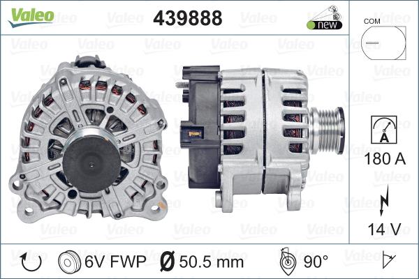 Valeo 439888 - Генератор parts5.com