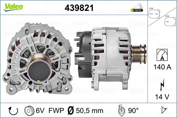 Valeo 439821 - Генератор parts5.com