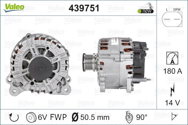 Valeo 439751 - Генератор parts5.com